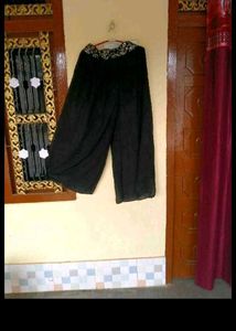 Black Embellished Kurta Set