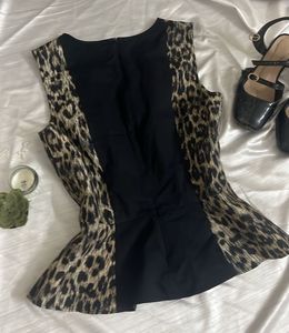 Leopard Print Peplum Top