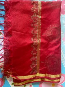 Women’s Block Printed Chanderi Dupatta