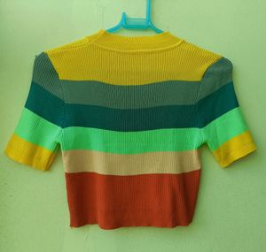 Cute Multi-colored Women&#39;s Top