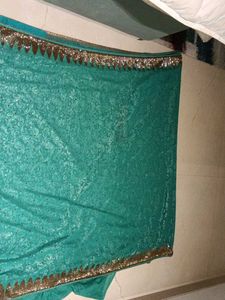 Elegant Teal green saree