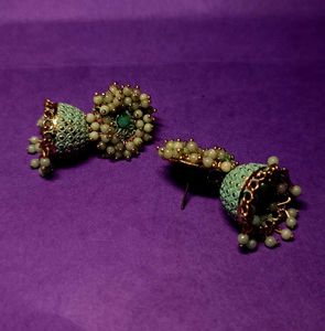 🌸 Meher Mint Jhumkas 🌸