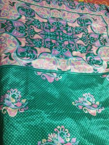 Printed Green Saree