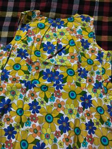 Floral Print Dress For Teenager Girls