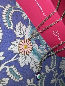 Daisy &amp; Evil Eye Necklace Set