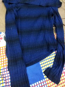 Off-Shoulder Blue Top