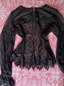 Elegant Black Lace Top🎀🖤🔥🌟