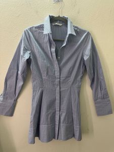 Oodji Stripes Peplum Shirt