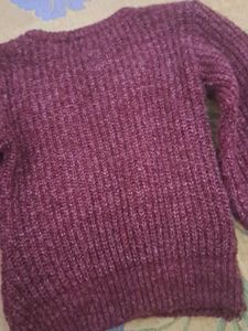 Burgundy Knit Sweater
