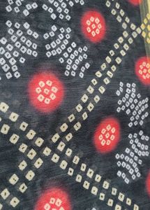 Elegant Black Bandhani Saree