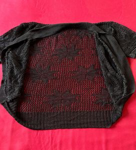 Black Knitted Shrug/coverup