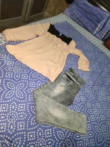Girls Jeans And Top Set