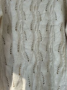 Elegant Knit Sweater with Lace Detail