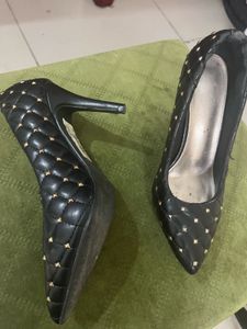 Studded Black Heels Combo