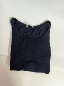 Navy Blue T-Shirt/crop top L-XL