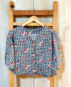 Cotton Printed Top Size-34