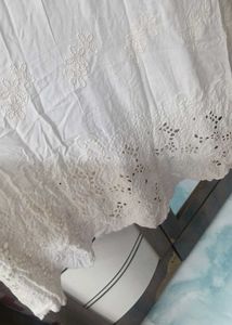 White Chikankari Long Dress