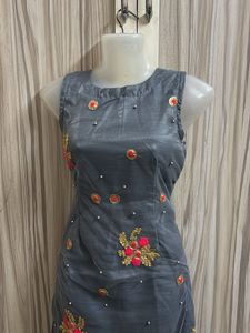 Embroidered Plazo Suit Set
