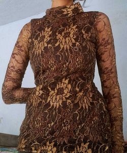 Lace Mock Neck Top