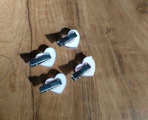 Little Heart light pink Hair Clips - Set of 4