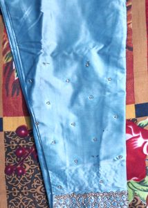 Zari Work Kurta Pant Set For Girls