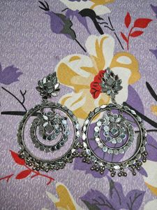 Oxidised Mirror Earrings