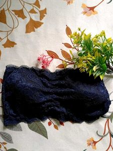 Navy Blue Lace Bandeau