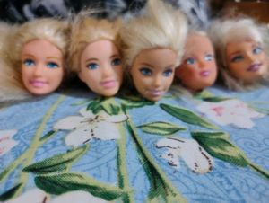 10  Barbie Heads - Upcycle or Display