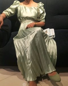 Green A Line Dress