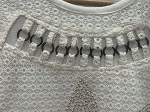 White Embellished Tank Top