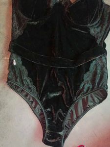 Sexy Velvet Lace Bodysuit