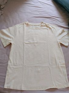 Cream Crew Neck Tee