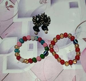 Beaded Bracelets & Earrings Set