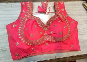 Rani Pink Sabyasachi Sleeveless Blouse