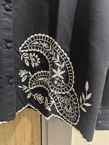 Elegant Embroidered Black Shirt