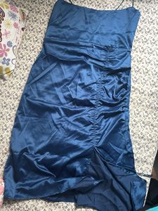Blue Satin Dress