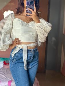 White Top With Back Zip