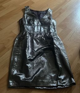 French Connection Metallic Back Now Detail Dress