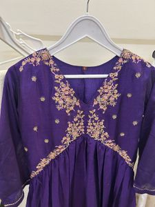 Purple Embroidered Salwar Kameez