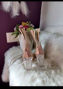HOT and SEXY CLEAR NUDE 😉 LACE BOOTS 🤍