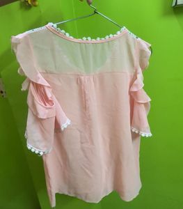 Peach Lace Top