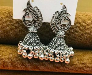 Peacock Jhumka Earrings