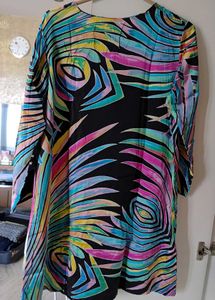 Tailored Print Pure Satin Dress