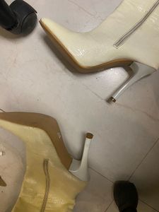 Y2k Pinteresty White Croc Leather Boots