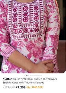 KLOSIA Floral Kurta Set