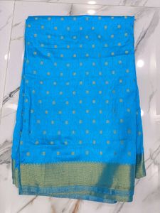 Beautiful Sky blue silk saree