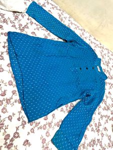 Blue Cotton Kurta, pajama set
