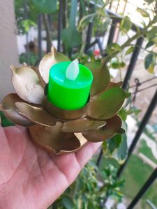 Golden Lotus Candle/T-light Holder