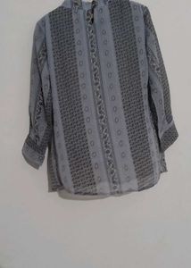 Patterned Top Withl Mirror Work Design