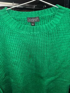 Dark Green Knitted Sweater For Women From Topshop